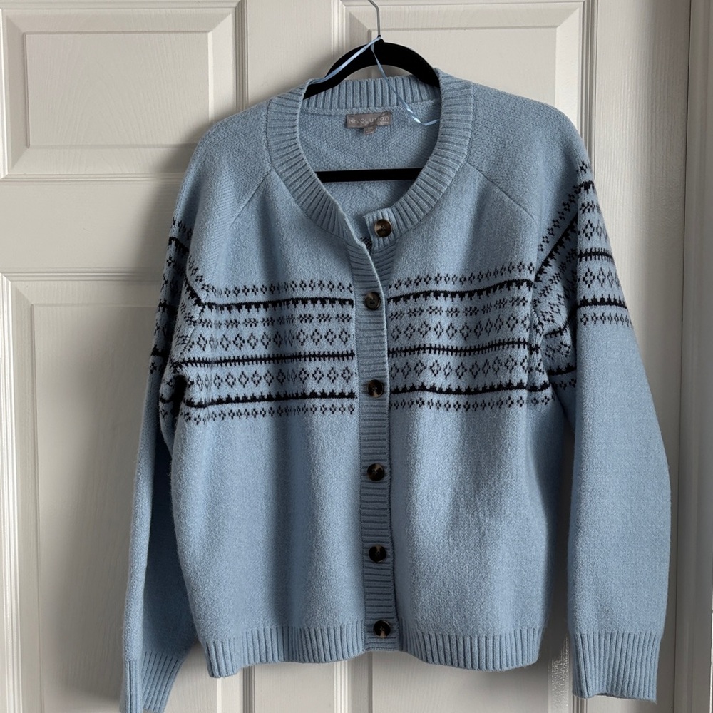 Evolution Elena Fair Isle Blue Patterned Sweater